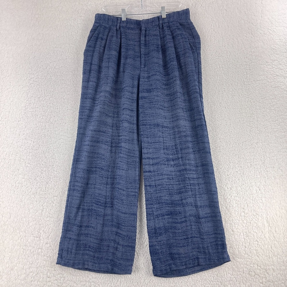 Urban Outfitters Blue Elliot‎ Low Slung Wide Leg Trouser Pants Womens Medium